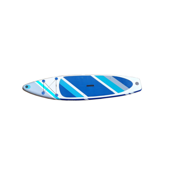 ALPIDEX Aufblasbares Stand Up Paddle Board SUP (320x76x15cm), Tragetasche, Paddel, Luftpumpe, Leash - Cloud