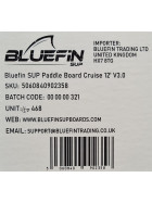 Bluefin Cruise Aufblasbares Stand Up Paddle Board mit Kajak Conversion Kit 12 (366cm) Modell 2020 V3.0, blau