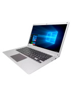 Inter Sales DENVER NID-14106SSDDE 35.6 cm (14") Notebook, Intel Celeron N4020, 4 GB RAM, 64 GB eMMC + 256 GB SSD, Windows 10 Home, QWERTZ Silber