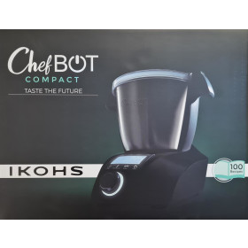 IKOHS Chefbot Compact Multifunktions-Küchenmaschine, 23 Funktionen, 10 Geschwindigkeiten mit Turbo, 3,5 l Edelstahlschüssel, inklusive Rezeptbuch - Weiß