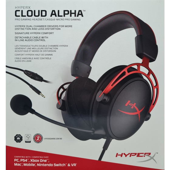 Kingston HyperX Cloud Alpha Pro Gaming Headset, schwarz/rot
