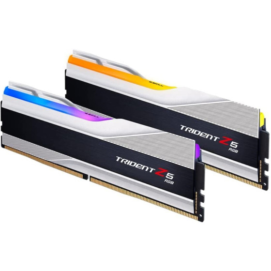 G.Skill Trident Z5 RGB 32GB DDR5-6000 CL40 RAM KIT (2x16GB), DDR5-6000MHz CL40-40-40-76 1,30V 32GB, Silber
