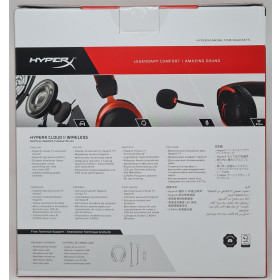 HyperX Cloud II Wireless Over-ear Gaming Headset, für PC, PS4, Nintendo Switch - Schwarz/Rot