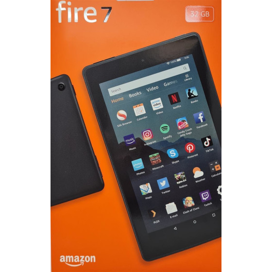 Amazon Fire 7 Tablet (2019) 17,78cm (7 Zoll) Display, 32 GB, Quad-Core, 1 GB RAM, mit Spezialangeboten - Schwarz
