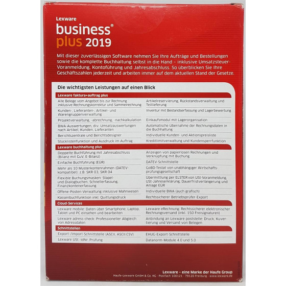Lexware business plus 2019 Minibox Jahreslizenz CD-Version