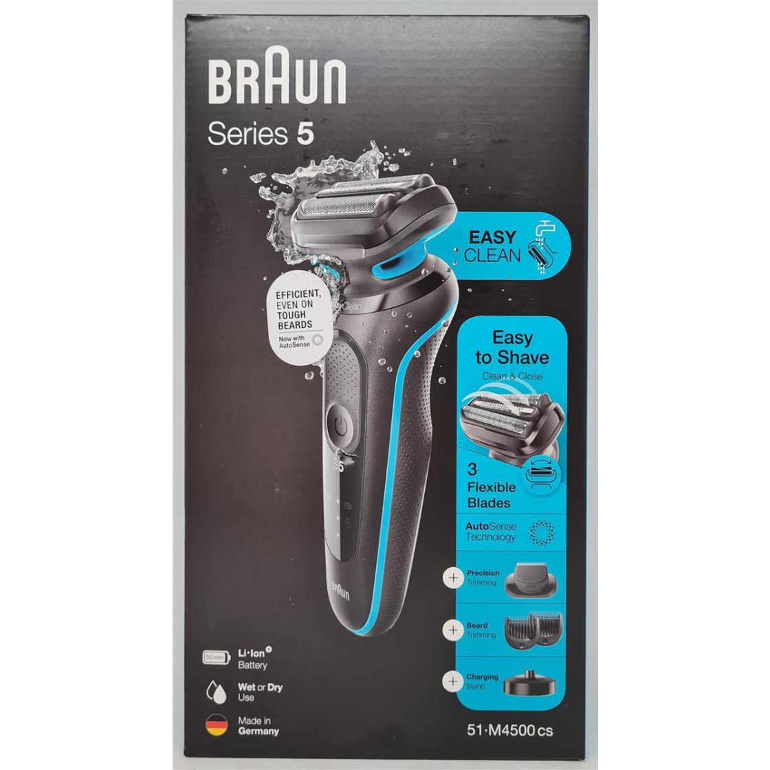 Braun Series 5 51-M4500cs Elektrischer Nass- und Trockenrasierer, Eas