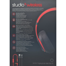Beats Studio3 Wireless Decade Collection Over-Ear Bluetooth Kopfhörer mit Aktivem Noise-Cancelling - Schwarz/Rot