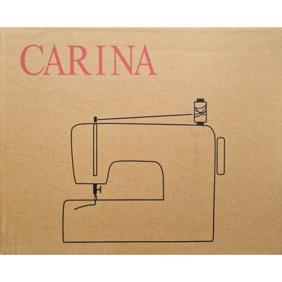 Carina Saphir Computer Nähmaschine Saphira, 100 Nähprogramme, 7 Knopflöcher, Anschiebetisch - Weiß/Blau