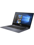 ASUS VivoBook Flip14 TP412FA-EC752T 35,56 cm (14") Full HD Convertible-Notebook, Intel Core i3-10110U, 8 GB RAM, 256 GB SSD, Windows 10 Home S, QWERTZ Grau