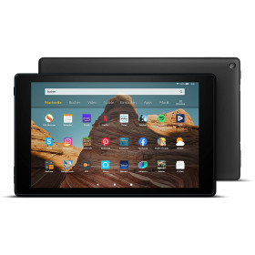Amazon Fire HD 10 Tablet (2019), 32 GB, Octa-Core, 2GB RAM, mit Spezialangeboten, Schwarz, generalüberholt