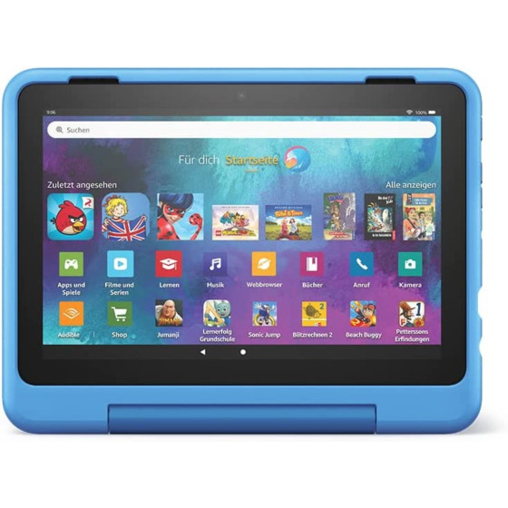 Amazon Fire HD 8 Kids Pro Tablet (2022) 20,3 cm (8 Zoll) HD Display, ab 6 Jahren, 32 GB Speicher, kindgerechte Hülle mit Cyber-Welt-Design
