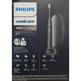 Philips Sonicare HX6800/87 ProtectiveClean 4300 elektrische Schallzahnbürste mit Reiseetui - Schwarz