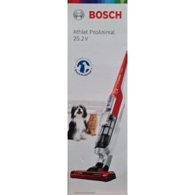 Bosch Athlet ProAnimal BCH6ZOOO kabelloser Akku-Staubsauger, beutellos, ideal für Tierhaare, bis zu 60 Min. Laufzeit - Rot