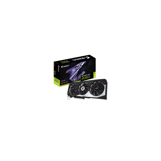 Gigabyte AORUS GeForce RTX 4060 ELITE 8G - GeForce RTX 4060 - 8 GB - GDDR6 - 128 Bit - 7680 x 4320 Pixel - PCI Express 4.0