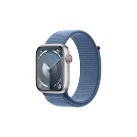 Apple Watch Series 9 silber/blau Aluminium 45 mm Sport...