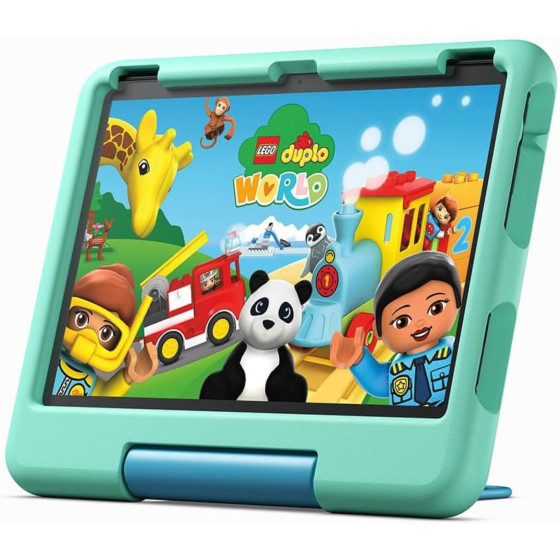 Amazon Fire HD 10 Kids Tablet 2023, 25,6 cm (10,1 Zoll) Full HD Display (1080p), 32 GB Speicher, kindgerechte Hülle in Grün