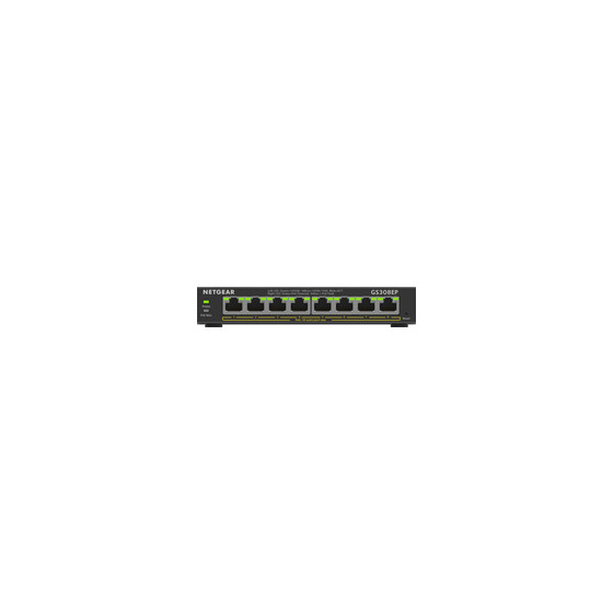 Netgear 8-Port Gigabit Ethernet PoE+ Plus Switch (GS308EP) - Managed - L2/L3 - Gigabit Ethernet (10/100/1000) - Vollduplex - Power over Ethernet (PoE)