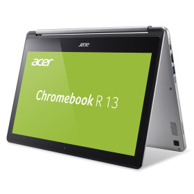 Acer Chromebook R 13 CB5-312T-K0YK 33,78 cm (13,3 Zoll) Full-HD IPS Multi-Touch, 360° Convertible, 32 GB eMMC, 4 GB RAM, 15mm flach, Google Chrome OS, Silber
