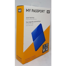 WD My Passport 2 TB, 2000 GB, externe Festplatte 6,35 cm (2,5 Zoll), Blau