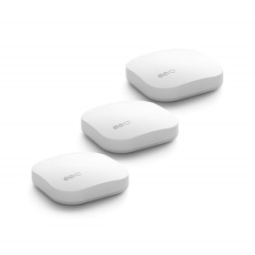 Amazon eero Pro Wi-Fi System WLAN-Mesh-Router/Extender 3er Set, bis zu 560m², Weiß