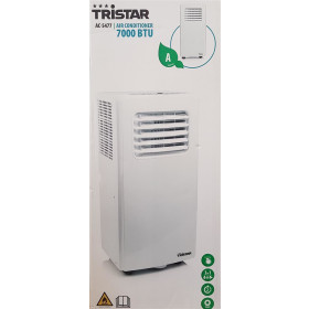 Tristar AC-5477 Mobiles Klimagerät 7000 BTU/h Max. Raumgröße: 60 m³, Weiß, Energieklasse: A