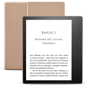 Amazon Kindle Oasis eBook Reader, 32 GB, Leselicht mit verstellbarer Farbtemperatur, WLAN, Gold