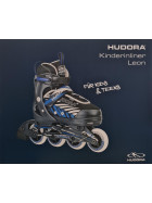 HUDORA 28236 Kinderinliner Inline-Skates Leon Gr. 33-36 - schwarz/blau