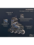 HUDORA 28236 Kinderinliner Inline-Skates Leon Gr. 33-36 - schwarz/blau