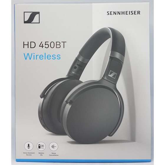 Sennheiser HD 450BT Kabelloser Bluetooth Kopfhörer mit ANC, Schwarz