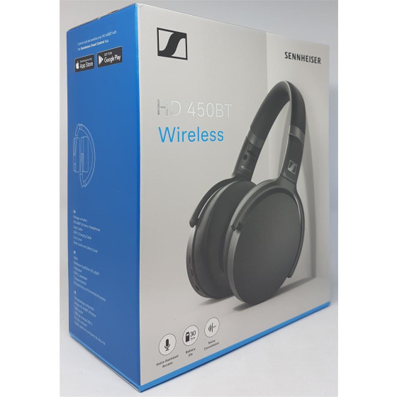Sennheiser HD 450BT Kabelloser Bluetooth Kopfhörer mit ANC, Schwarz